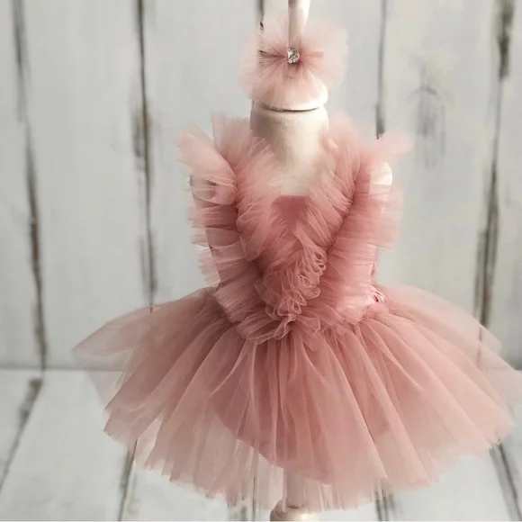Dresses | Boho Baby Girl Birthday Tutu Dress 69 Months | Poshmark